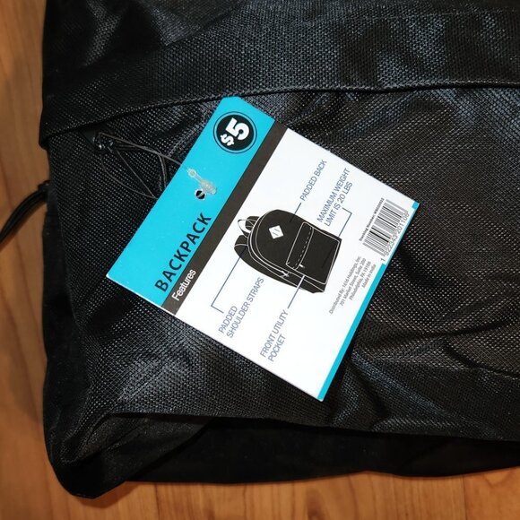 Black Backpack Standard Size NWT - Picture 7 of 9